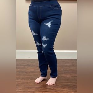 Distressed Skinny Jeggings 14
